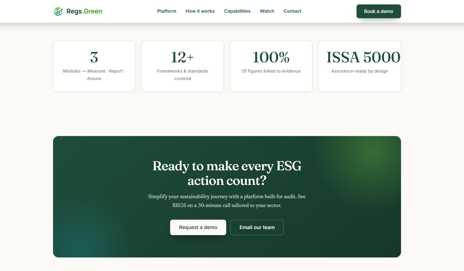 regs.green — assurance-ready by design